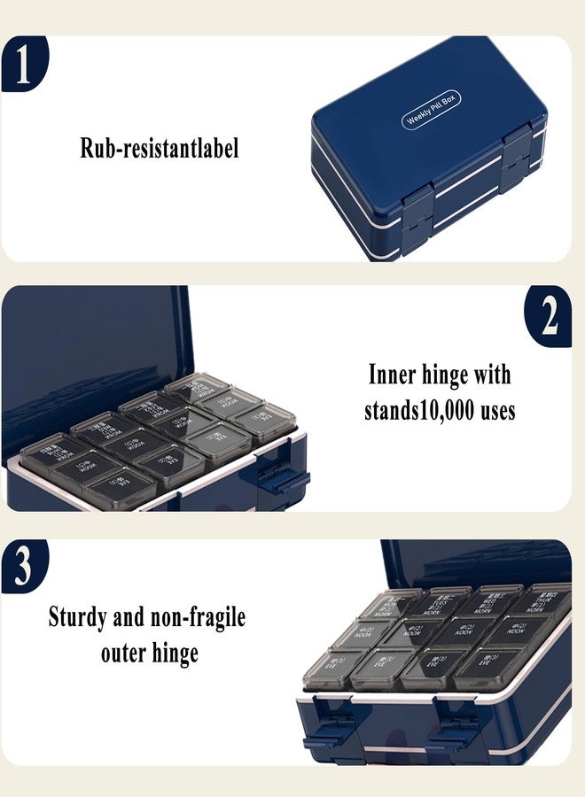 Dancepanda Supplement Vitamin Holder Weekly Pill Organizer Box,Pastilleros para Medicamentos,Vitamin Medicine Pills Organizer Case Container - Image 4